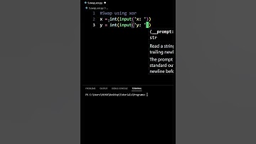Python program to swap two variables using xor #python #code #tutorial #pythonprogramming #shorts