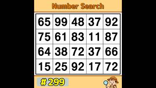 【JimmyPuzzle】 Boost Brainpower with a Number Game! 《Number Search|Brain Training》 #299