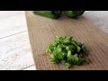 ピーマンのみじん切り方法(How to chopped a green pepper)