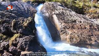 Amazing Waterfall Simmen fall Switzerland Walking Tour & Drone Shots🇨🇭