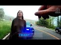 Drunk Woman Gets Caught Hiding Vodka Bottle While Talking To Officer