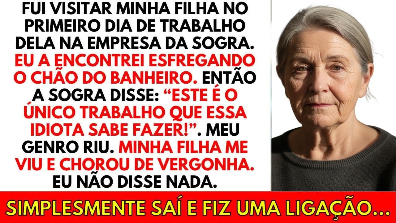 Encontrei minha filha limpando o banheiro da sogra… Ela riu e disse： “É só pra isso que ela ser