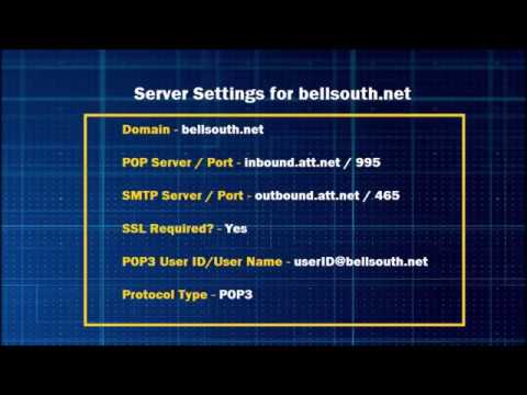AT&T Server Settings - POP and SMTP | ATT Setting for Outlook