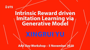 Xingrui Yu, Intrinsic Reward driven Imitation Learning via Generative Model