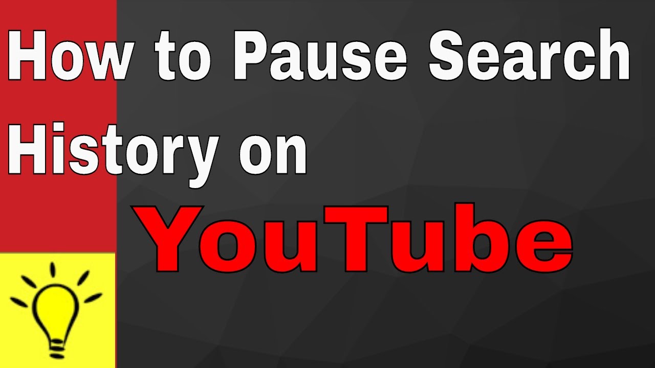 How to Pause Search History on YouTube - YouTube