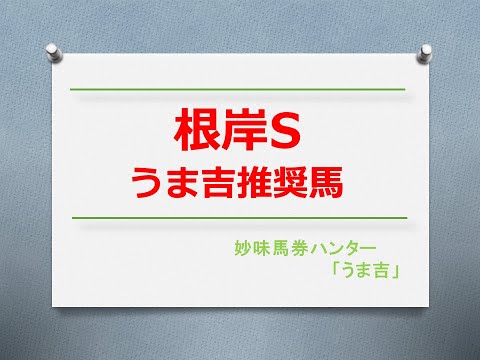 根岸S2024 うま吉推奨馬