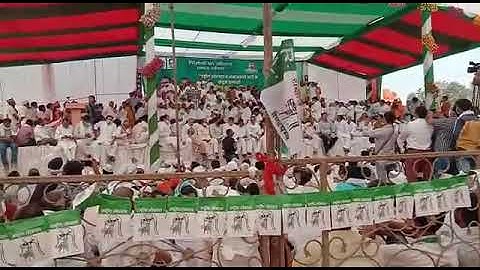 बुलंदशहर की चुनावी जनसभा में श्री चौधरी अजीत सिंह को मंत्रमुग्ध होकर सुनता हुआ जनसैलाब। RLD| अजीत