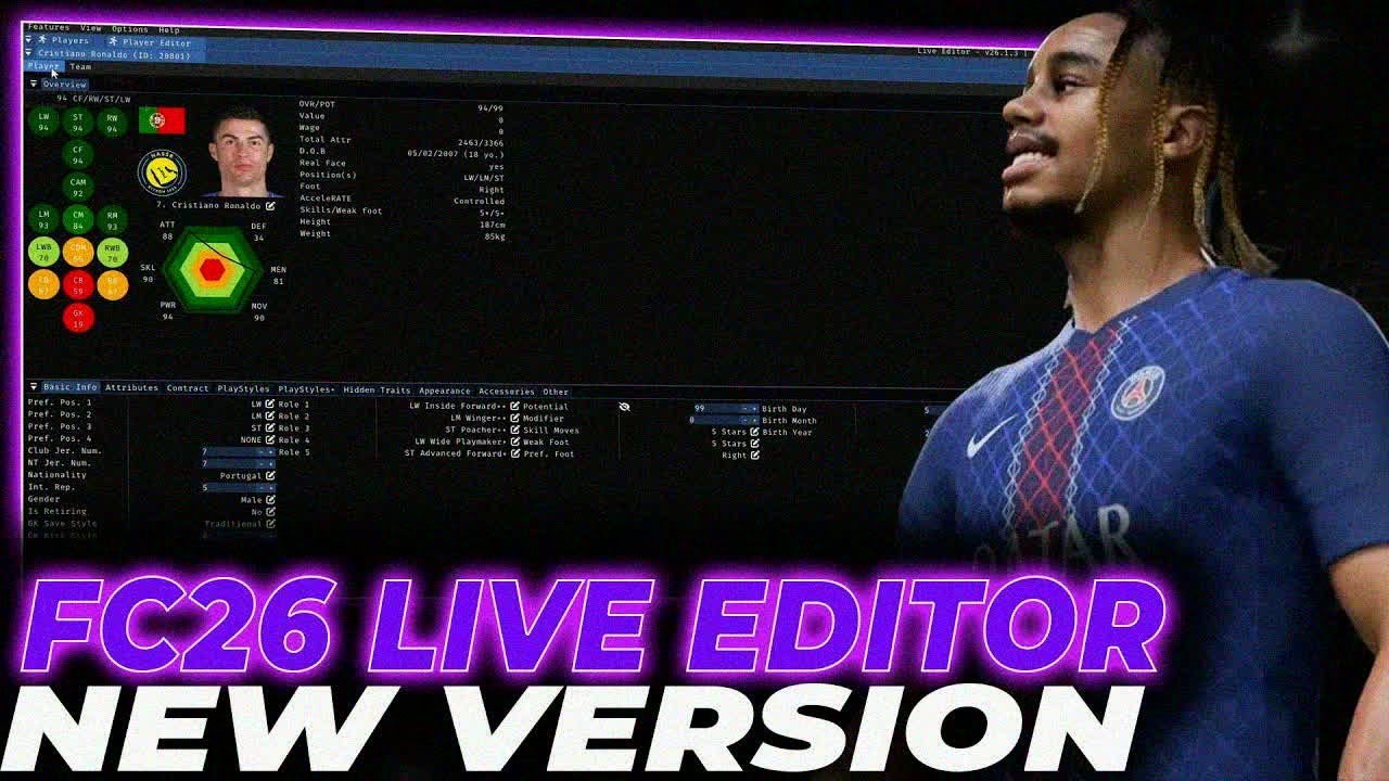 FC 26 Live Editor | FC 26 LIVE EDITOR v26.2.0 | ULTIMATE CAREER MODE TOOL (UPDATE)
