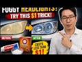 How to Restore Foggy Headlights with a $1 Household Trick