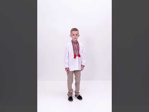 Вишиванка для хлопчика червона вишивка Веремій, видео 1