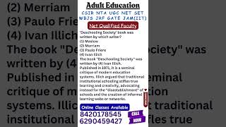 UGC NET Adult Education I Net Qualified Faculty I Online Class Available #tourism #jrf #shorts