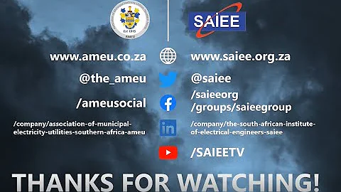 AMEU/SAIEE Webinars: Session 1 - Thomas Garner