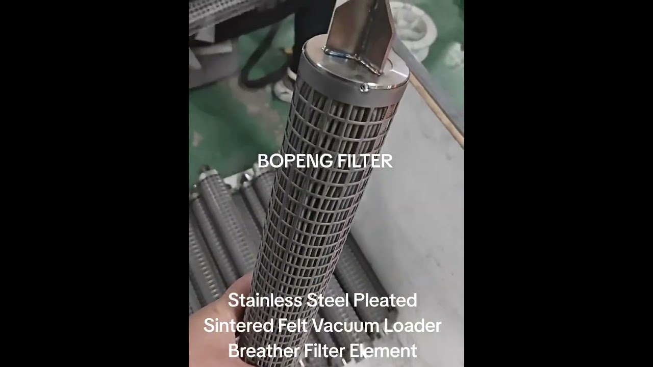 Stainless Steel Pleated Sintered Felt Vacuum Loader Breather Filter Element