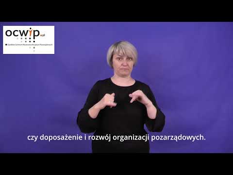 Informacja o zakresie działalności OCWIP w polskim języku migowym