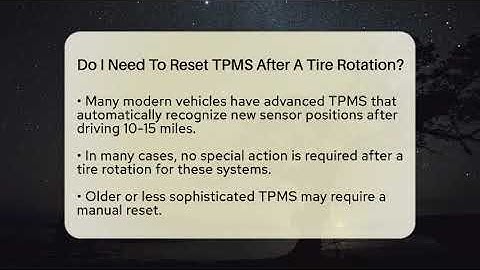 Do I Need To Reset TPMS After A Tire Rotation? - Talking Tech Trends