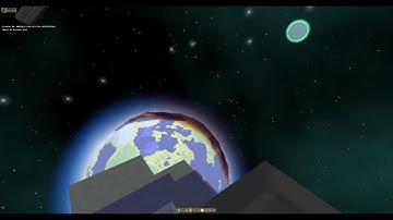 Voxel Project v0.03 - Progress (4) Colliding structures with planets and taking off!