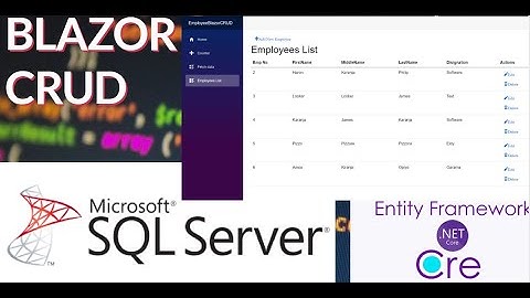 BLAZOR ASP NET CORE CRUD OPERATIONS. CREATE CRUD OPERATIONS USING BLAZOR .NET 7.0