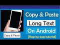 How To Copy Long Text On Android