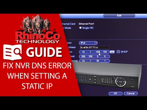 RhinoCo Guide: Fix NVR DNS error when setting a static IP