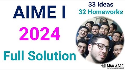 AIME I 1 2024 Full Solutions Problems American Invitational Mathematics Examination Tutor Class Math