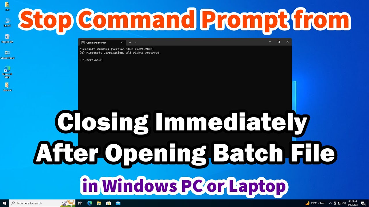 Keep Command Prompt Open After Batch