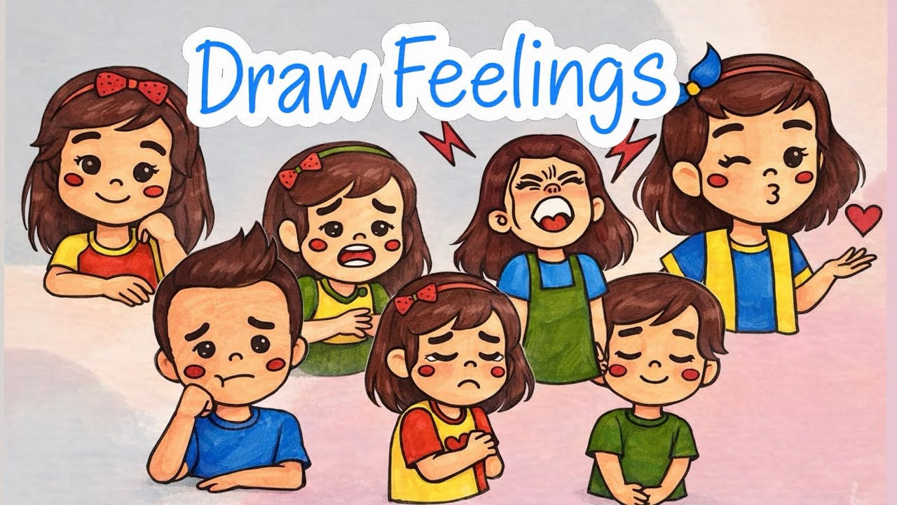 Draw Inner Feelings Learn to Draw Feelings and Emotions Step by Step | Easy Drawing for ...