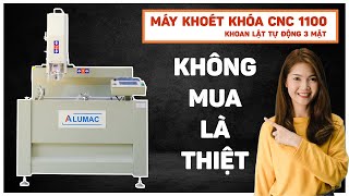 Khoan lật 3 mặt nhôm hoàn toàn tự động với máy khoét khóa CNC ALUMAC