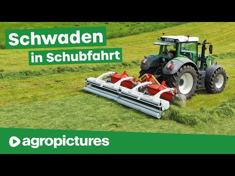 Fendt 828 Vario mit Pick-up Bandschwader Reiter Respiro R6 rd | Agropictures Technik Check