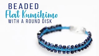 How to Make a Beaded Bracelet using Flat Kumihimo For Beginners - DIY Jewelry Tutorial