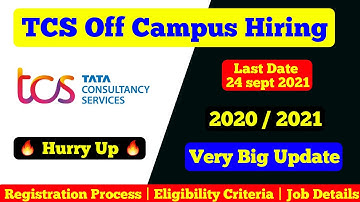 Very Big update 🔥 || TCS Off Campus Drive for 2020 & 2021 Batch || Free Of Cost || Chandan Patel