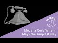 Model a coiled wire in maya the simplest way use curve warp deformer