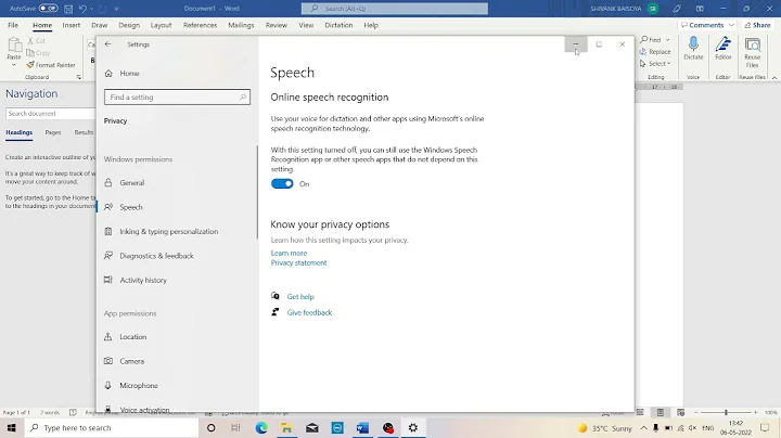 Learn how to enable voice typing in Ms word | windows 10
