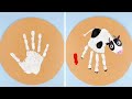 How to make Hand Painting for Kids | Easy Handprint Cow #DIY #Shorts