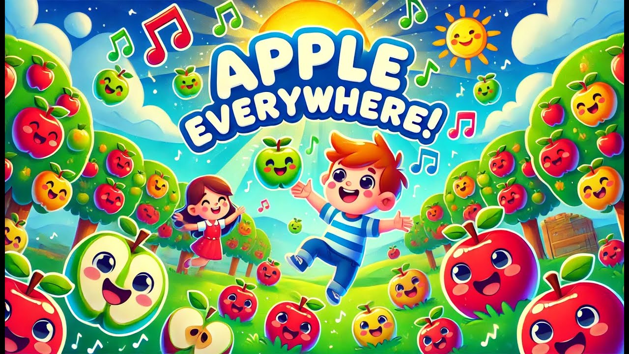 Apple Everywhere! 🍎 Fun & Catchy Kids Song | Educational & Rhyming Song for Children