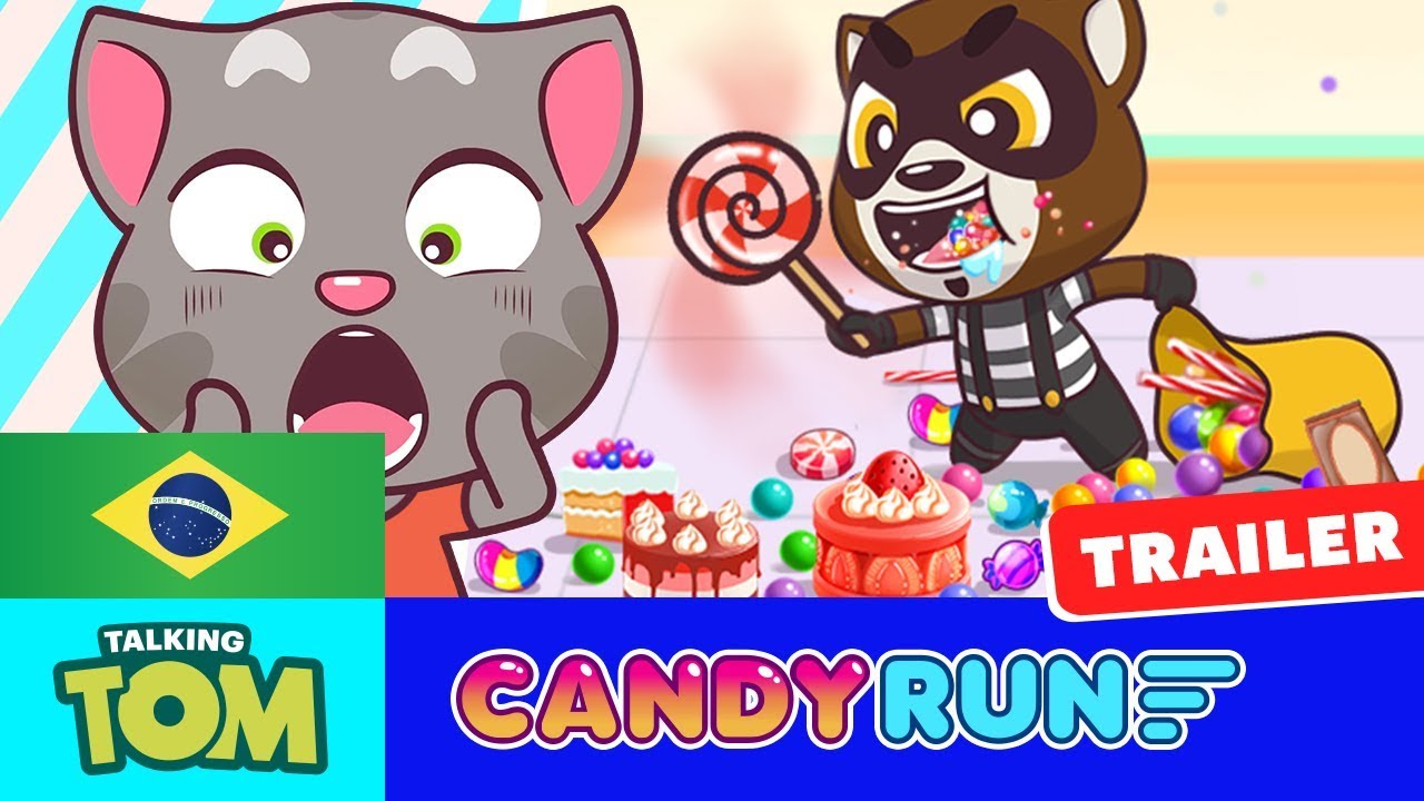 TRAILER DO NOVO JOGO! 🍭 Talking Tom Candy Run 🍭 