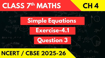 Simple Equations | Exercise-4.1 Question 3 | Class 7 Maths | Chapter 4 | NCERT CBSE