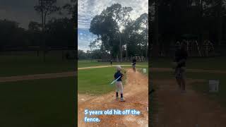5 year old almost hits home run. #homerun #baseball #dingers #grandslam #viral #viraltiktok