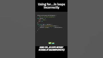 Using for...in loops incorrectly #javascript #webdevelopment #codingtips #frontenddevelopment