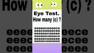 اختبر نظرك و أوجد تكرار الحرف سي c