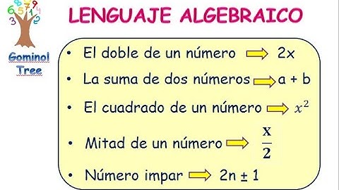 LENGUAJE ALGEBRAICO