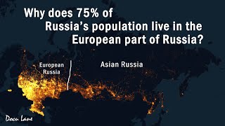 Why does 75% of Russia’s population live in the Western Russia?