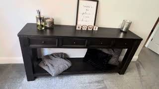 Signature Design by Ashley Gavelston Rustic Sofa Table with 4 Drawers and Lower Shelf Review