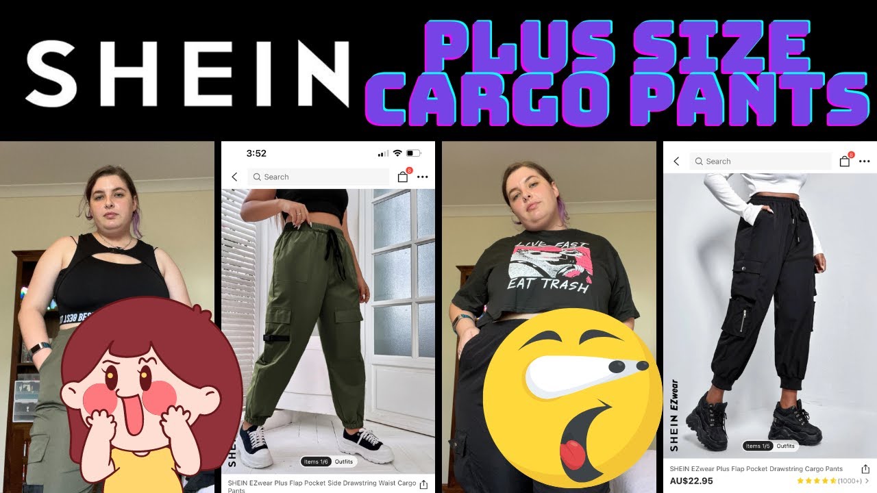 SHEIN CURVE HAUL | Can SHEIN deliver on cargo pants for plus size people????