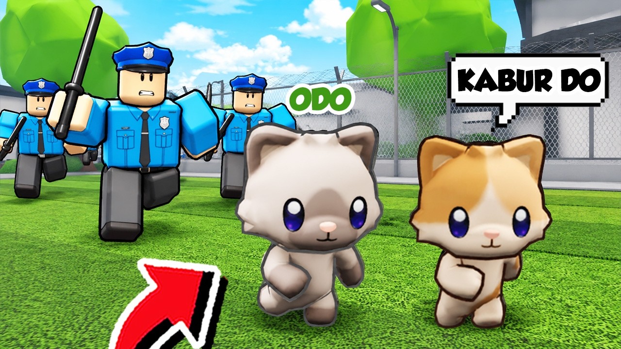 KITA JADI KUCING IMUT DAN KABUR DARI PENJARA PALING NGAKAK DI ROBLOX!!!