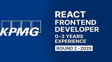 #KPMG #FrontendDeveloperInterview Experience 2025 | #React JS&#javascript Round 2 | 0-3 Years#hindi