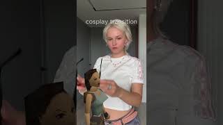 Lara Croft cosplay transition #cosplay #tombraider #laracroft