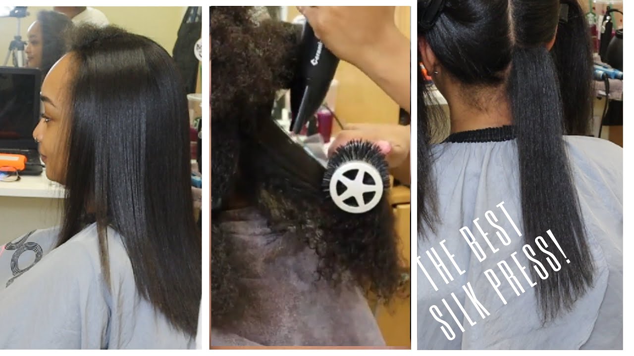Detailed silk press on damaged high porosity hair! (Voice over) YouTube