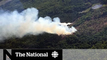 Ontario forest fire burning out of control