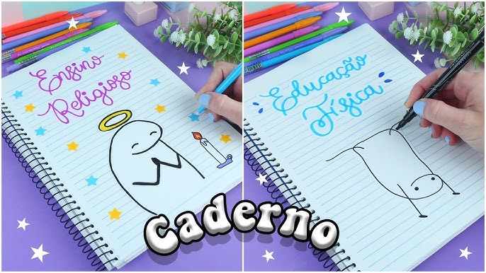 desenhos legais para fazer na capa do caderno