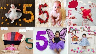 5 month Baby Photoshoot ideas at Home | 5 month theme | 5th month baby photoshoot | 5 month old baby